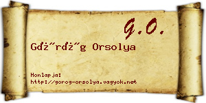 Görög Orsolya névjegykártya