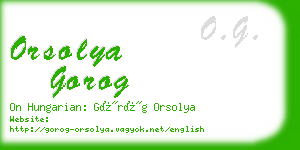 orsolya gorog business card